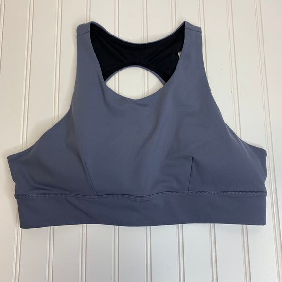 Zella Studio Lite Sports Bra Gray Bluish Sz Large - Picture 3 of 6
